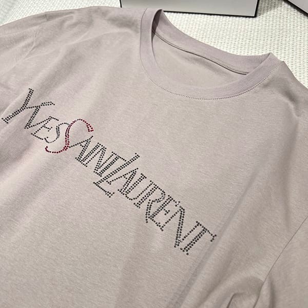 送料込サンローラン レプリカ シグネチャーロゴ Ｔシャツ 2色 Sap93811